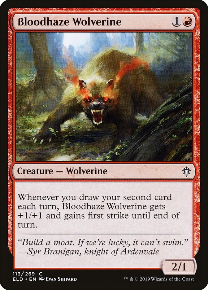 Bloodhaze Wolverine - 113 Normal - Throne of Eldraine