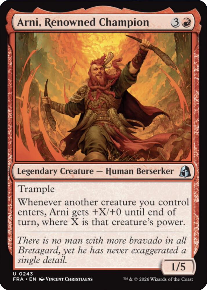 Arni, Renowned Champion - 243 Normal - Reality Fracture