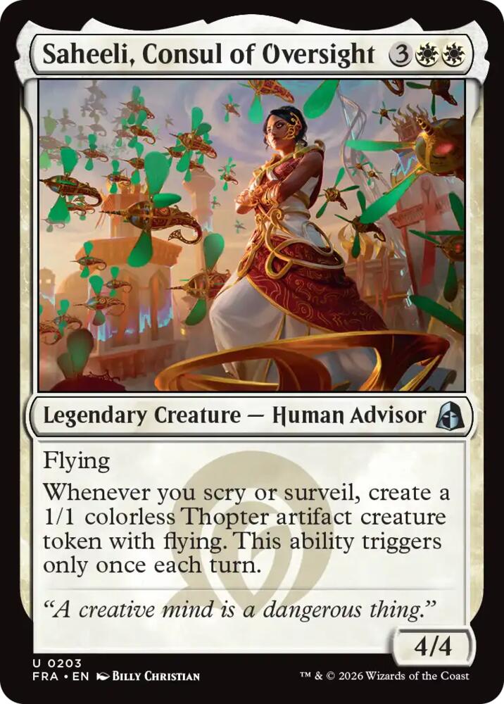 Saheeli, Consul of Oversight - 203 Foil - Reality Fracture