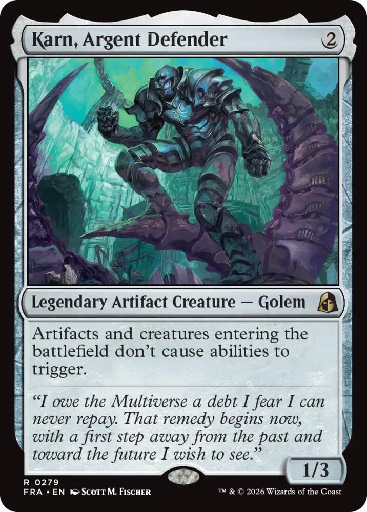 Karn, Argent Defender - 279 Normal - Reality Fracture