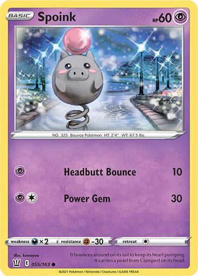 Spoink - 055/163 Normal - SWSH05: Battle Styles