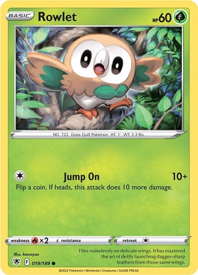 Rowlet - 019/189 Normal - SWSH10: Astral Radiance