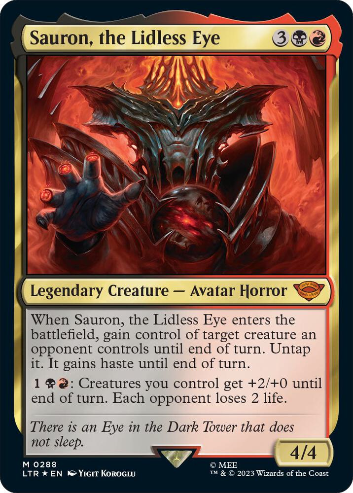 Sauron, the Lidless Eye - 288 Foil - Universes Beyond: The Lord of the Rings: Tales of Middle-earth