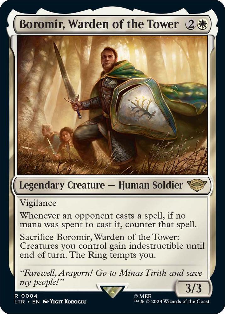 Boromir, Warden of the Tower - 4 Normal - Universes Beyond: The Lord of the Rings: Tales of Middle-earth