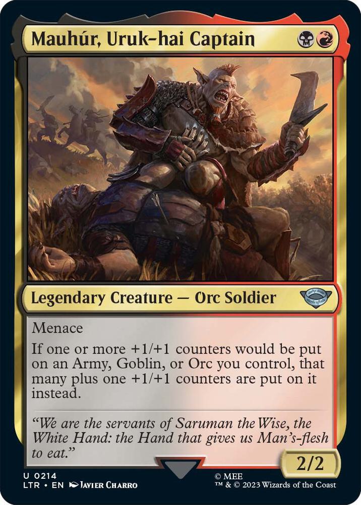 Mauhur, Uruk-hai Captain - 214 Normal - Universes Beyond: The Lord of the Rings: Tales of Middle-earth