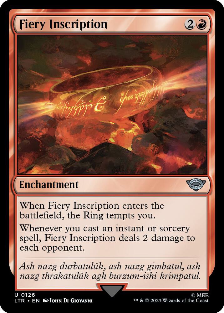 Fiery Inscription - 126 Normal - Universes Beyond: The Lord of the Rings: Tales of Middle-earth