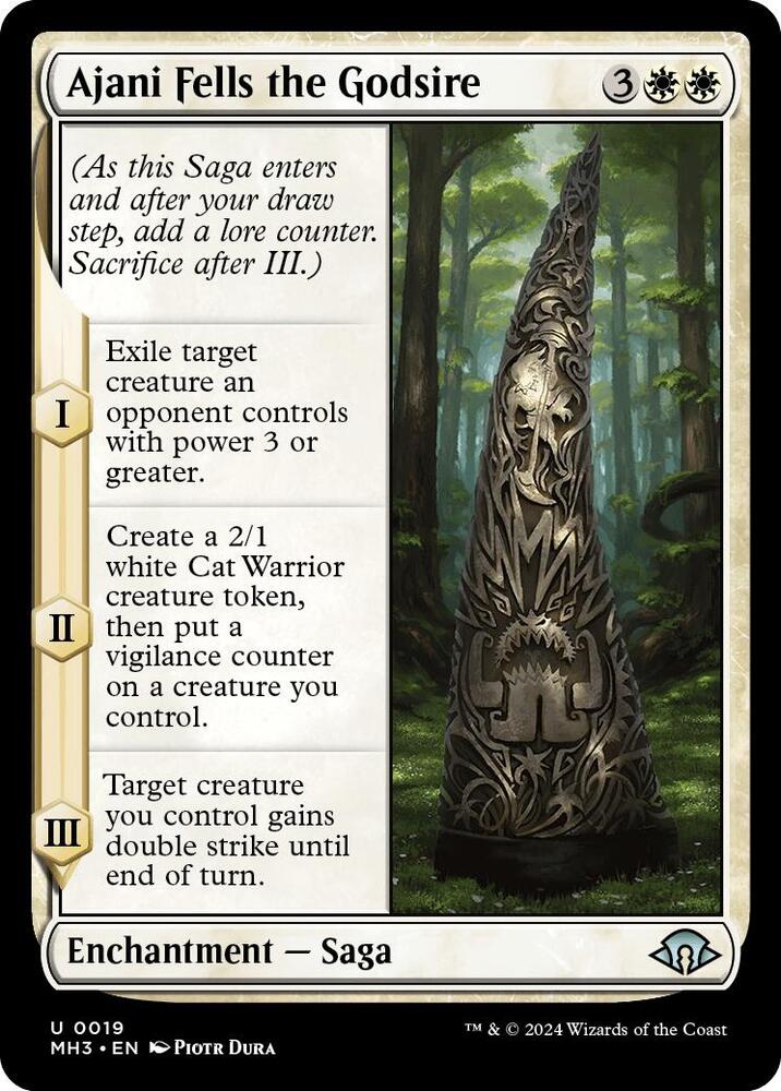 Ajani Fells the Godsire - 19 Normal - Modern Horizons 3