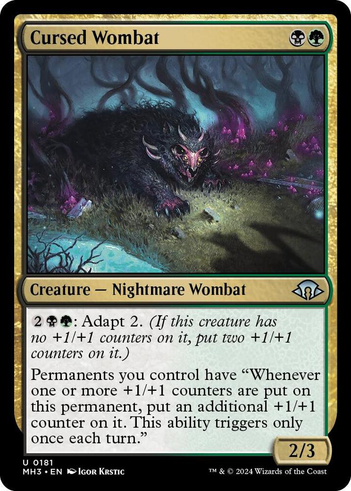 Cursed Wombat - 181 Normal - Modern Horizons 3