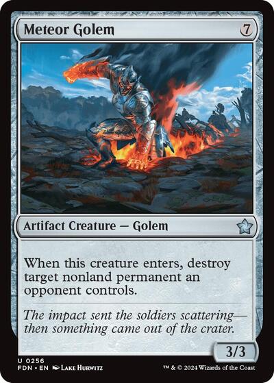 Meteor Golem - 256 Foil - Foundations