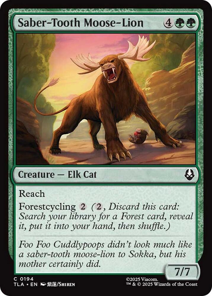 Saber-Tooth Moose-Lion - 194 Normal - Avatar: The Last Airbender