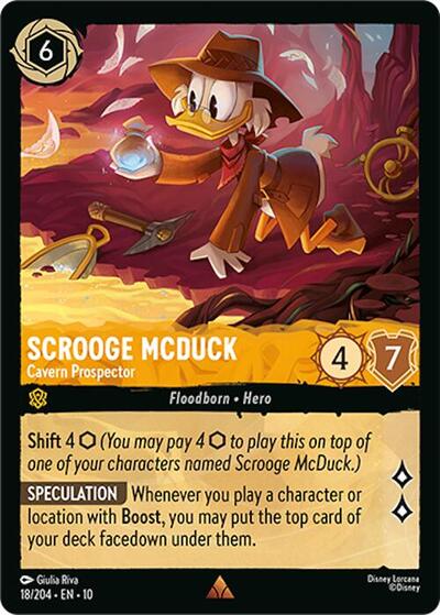 Scrooge McDuck - Cavern Prospector - 18/204 Normal - Whispers in the Well
