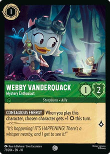 Webby Vanderquack - Mystery Enthusiast - 73/204 Normal - Whispers in the Well