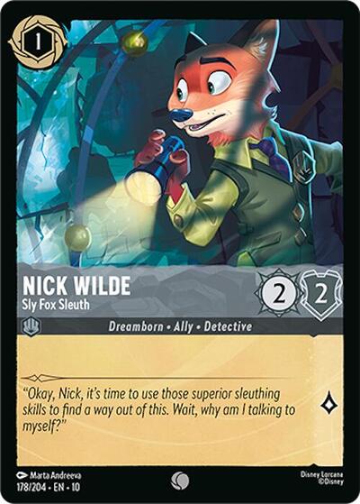 Nick Wilde - Sly Fox Sleuth - 178/204 Normal - Whispers in the Well