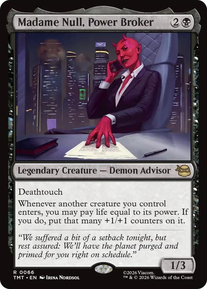 Madame Null, Power Broker - 66 Normal - Teenage Mutant Ninja Turtles
