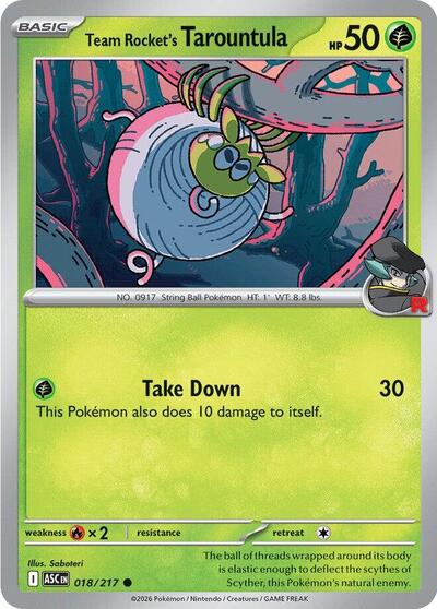 Team Rocket's Tarountula - 018/217 Normal - ME: Ascended Heroes