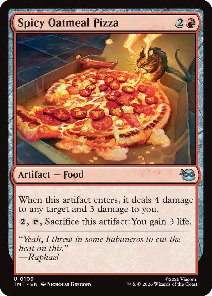 Spicy Oatmeal Pizza - 109 Normal - Teenage Mutant Ninja Turtles
