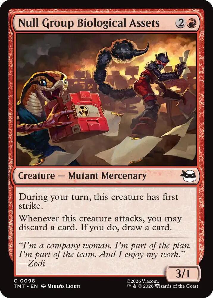 Null Group Biological Assets - 98 Foil - Teenage Mutant Ninja Turtles