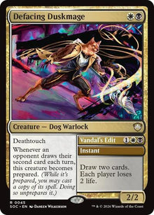 Defacing Duskmage - 45 Normal - Commander: Secrets of Strixhaven
