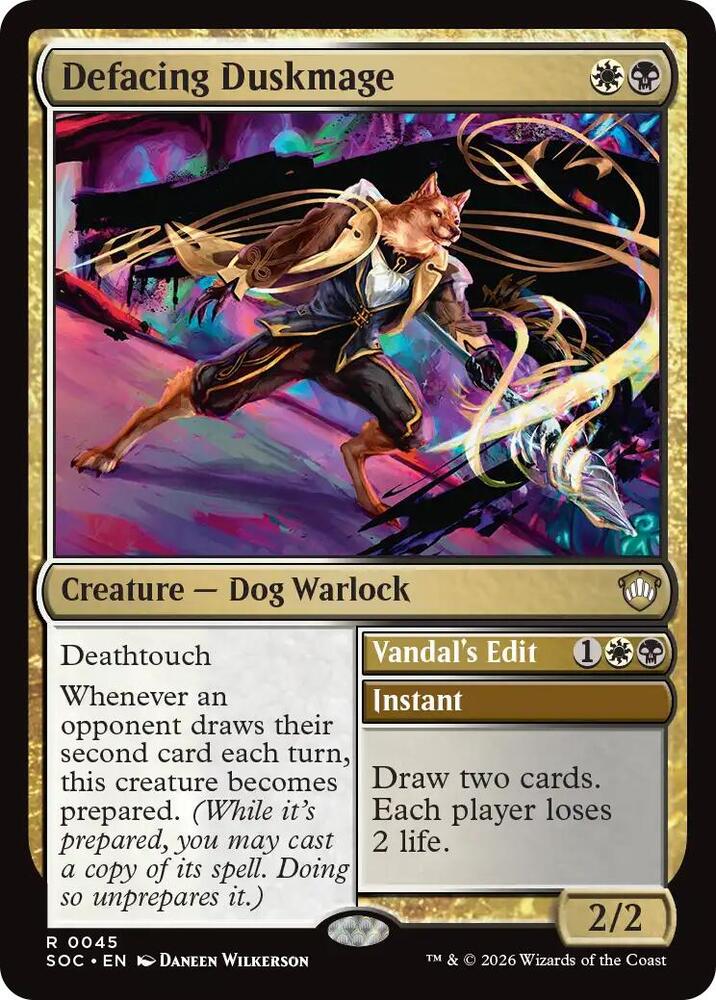 Defacing Duskmage - 45 Normal - Commander: Secrets of Strixhaven