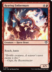 Rearing Embermare - 127 Normal - Secrets of Strixhaven