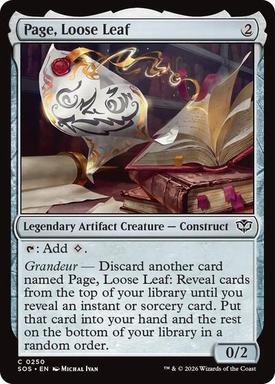 Page, Loose Leaf - 250 Foil - Secrets of Strixhaven