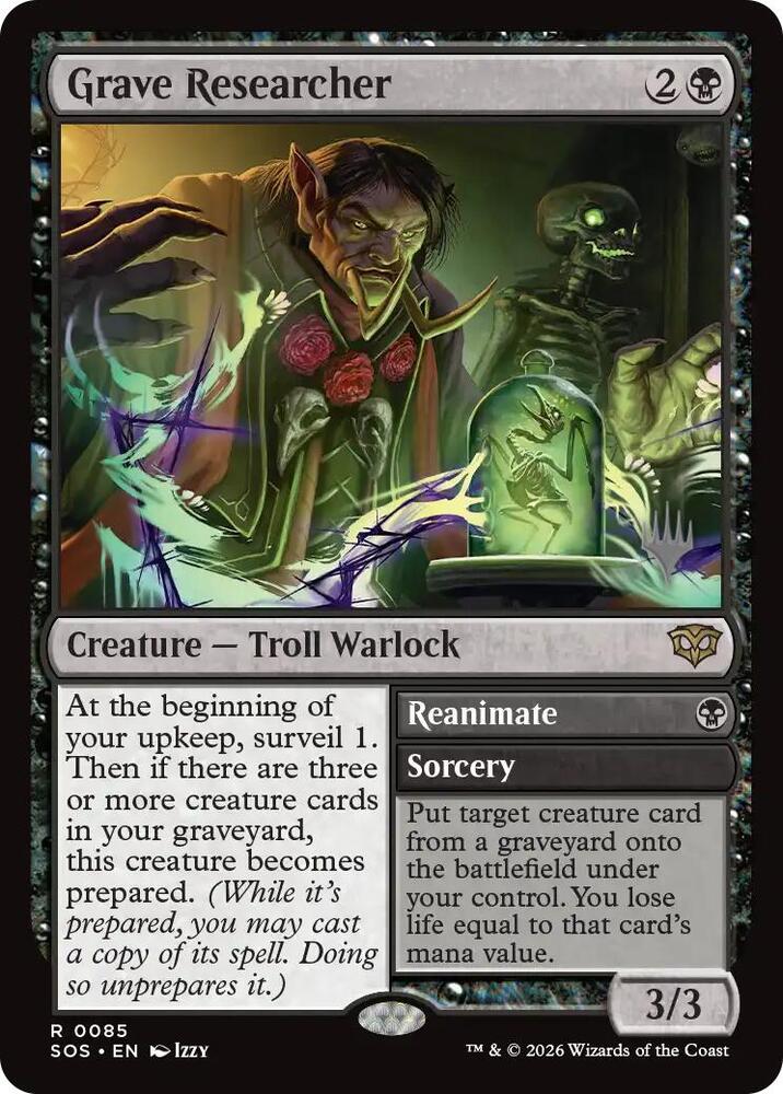 Grave Researcher - 85 Foil - Promo Pack: Secrets of Strixhaven