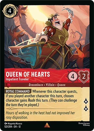 Queen of Hearts - Impatient Traveler - 122/204 - Wilds Unknown