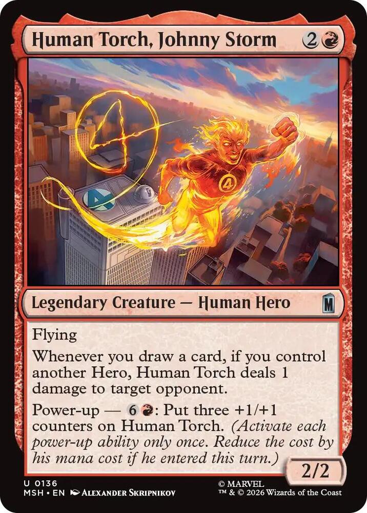 Human Torch, Johnny Storm - 136 Normal - Marvel Super Heroes