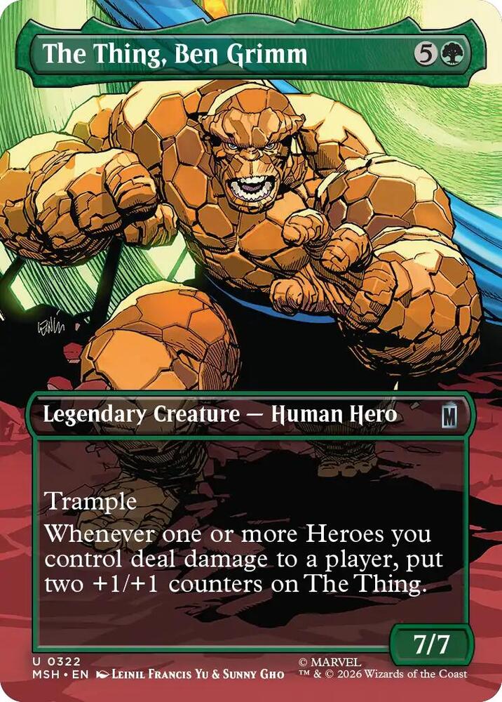 The Thing, Ben Grimm (Borderless) - 322 Normal - Marvel Super Heroes