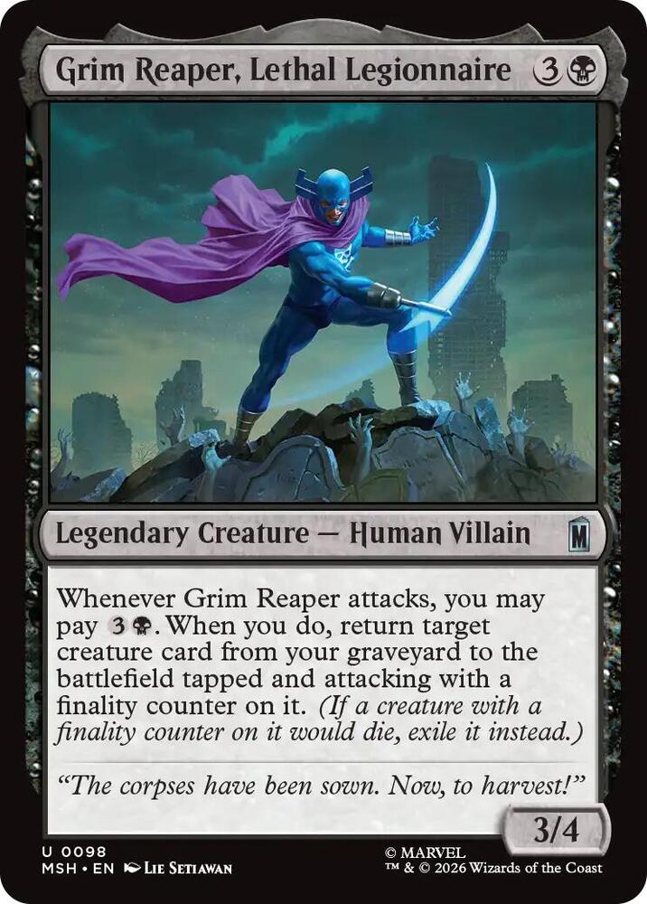 Grim Reaper, Lethal Legionnaire - 98 Normal - Marvel Super Heroes