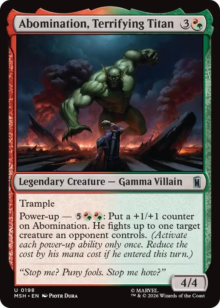 Abomination, Terrifying Titan - 198 Normal - Marvel Super Heroes