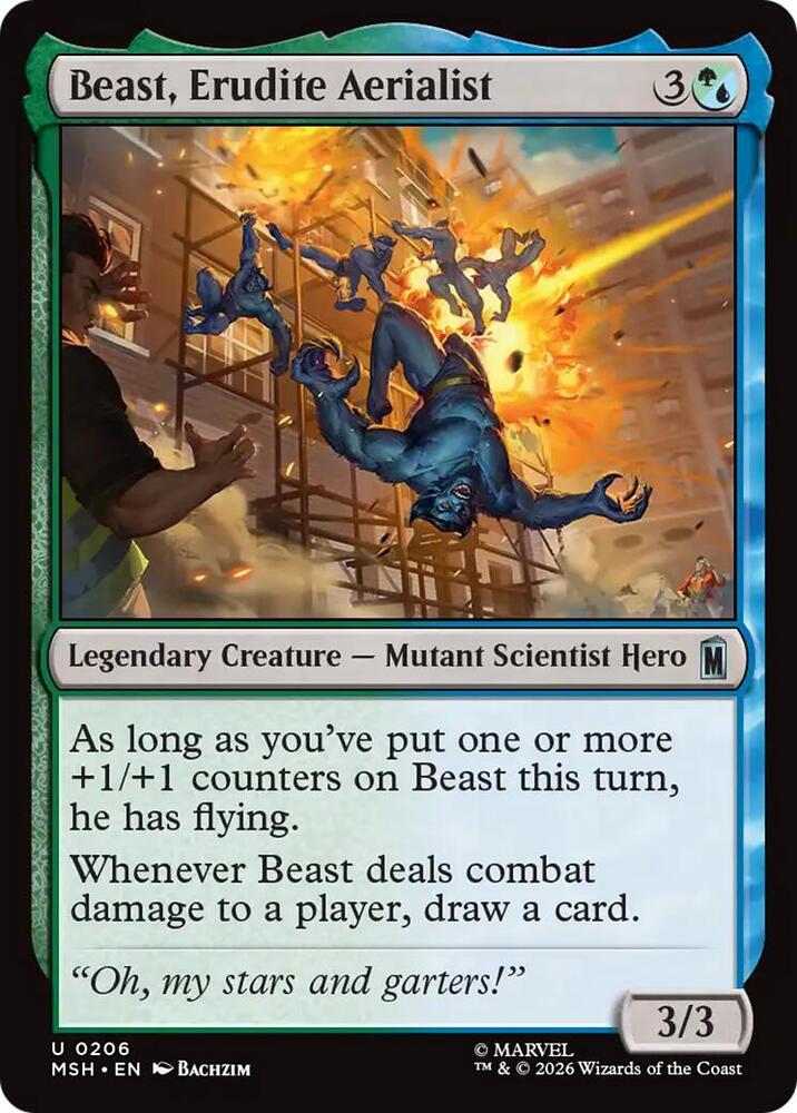 Beast, Erudite Aerialist - 206 Normal - Marvel Super Heroes