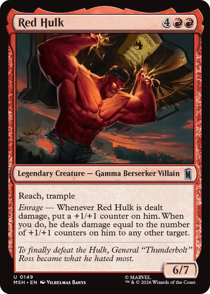 Red Hulk - 149 Normal - Marvel Super Heroes