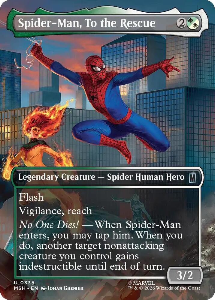 Spider-Man, To the Rescue (Borderless) - 335 Normal - Marvel Super Heroes