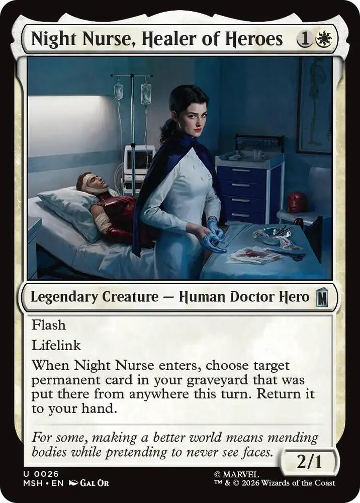Night Nurse, Healer of Heroes - 26 Normal - Marvel Super Heroes