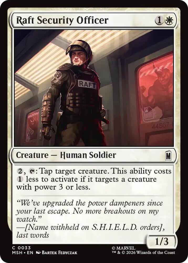 Raft Security Officer - 33 Normal - Marvel Super Heroes