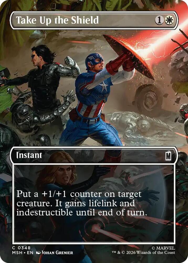 Take Up the Shield (Borderless) - 348 Normal - Marvel Super Heroes