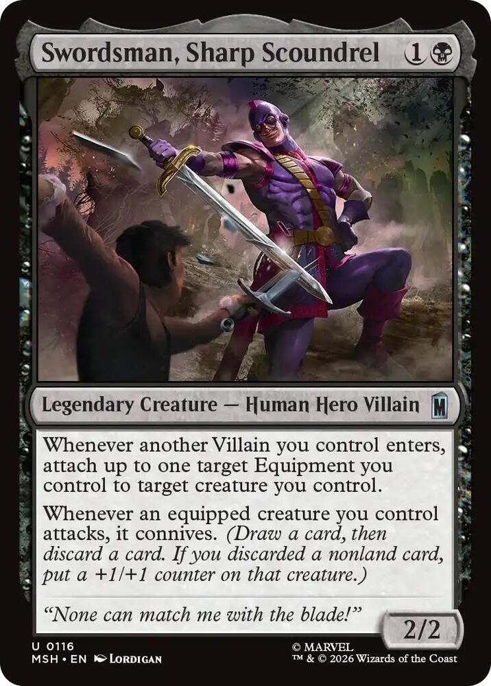 Swordsman, Sharp Scoundrel - 116 Normal - Marvel Super Heroes