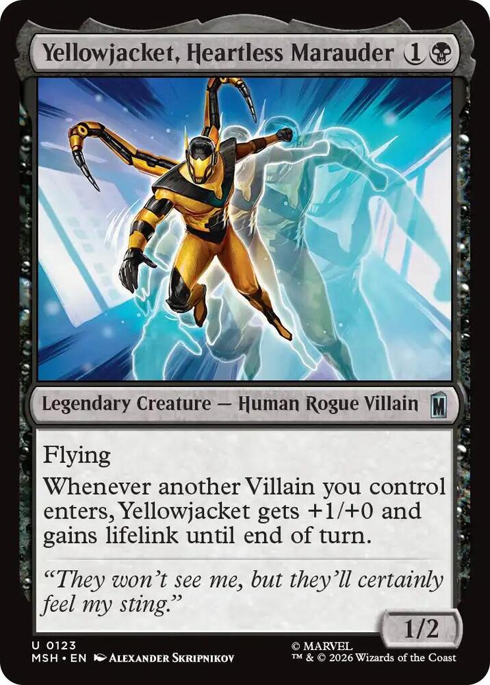 Yellowjacket, Heartless Marauder - 123 Normal - Marvel Super Heroes
