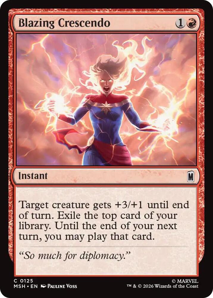 Blazing Crescendo - 125 Normal - Marvel Super Heroes