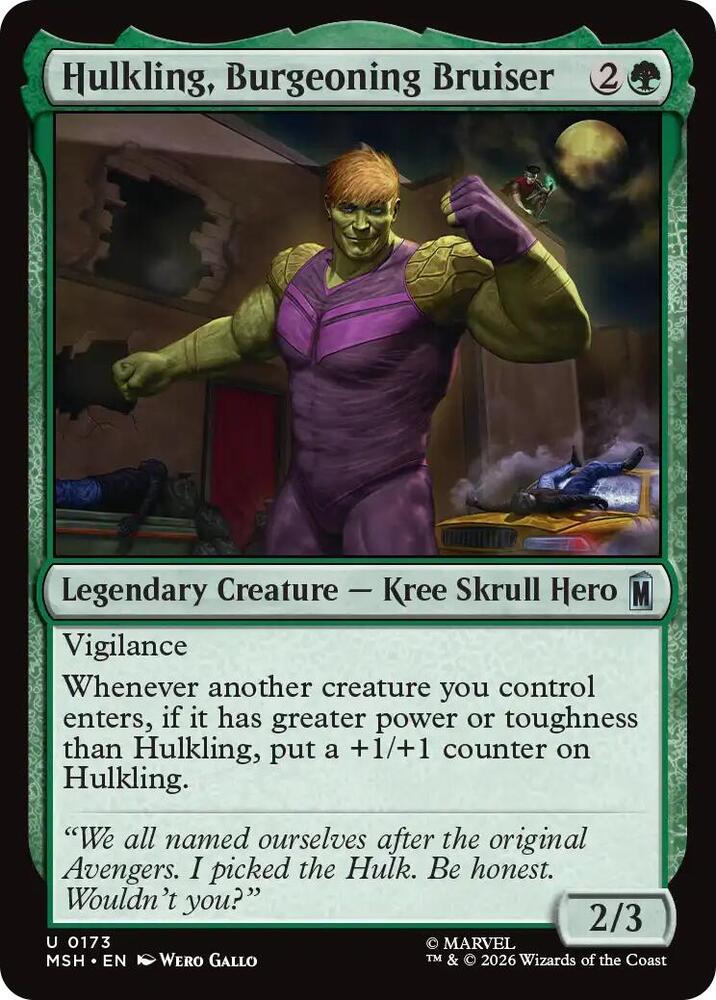Hulkling, Burgeoning Bruiser - 173 Foil - Marvel Super Heroes
