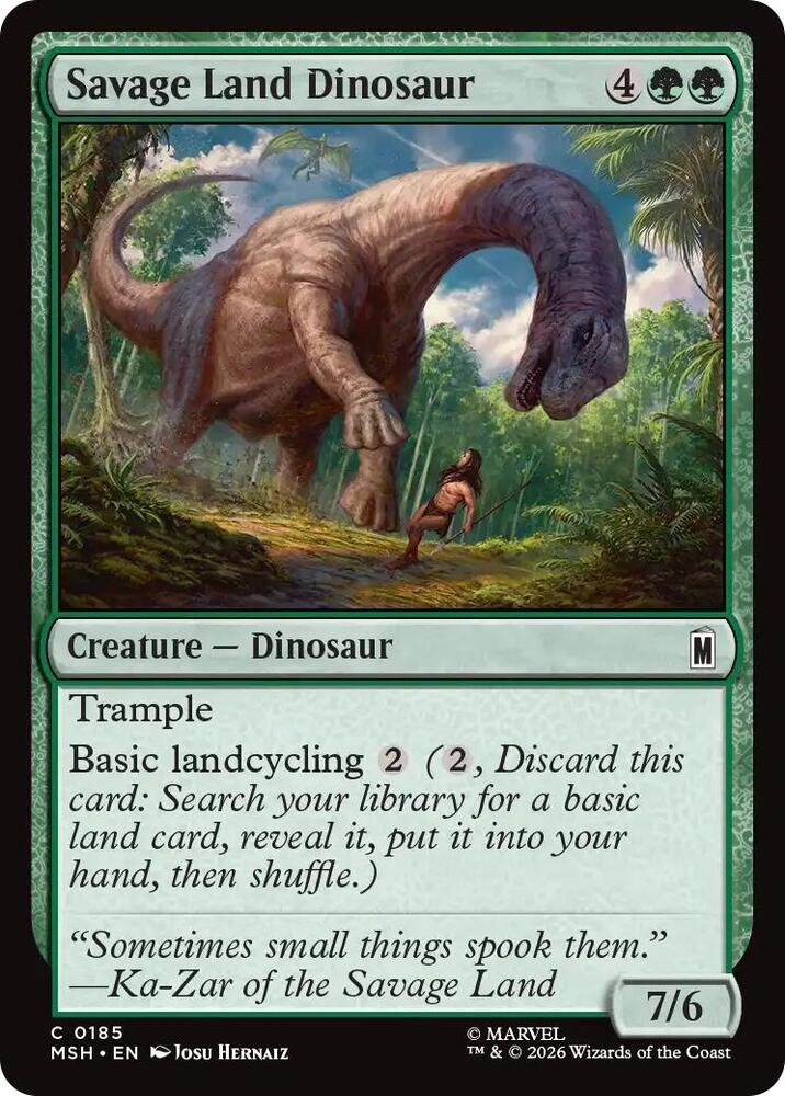 Savage Land Dinosaur - 185 Normal - Marvel Super Heroes