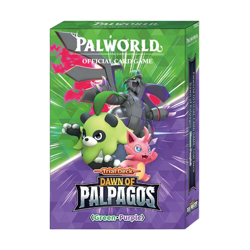 Palworld OFFICIAL CARD GAME - Dawn of Palpagos Green - Purple Trial Deck